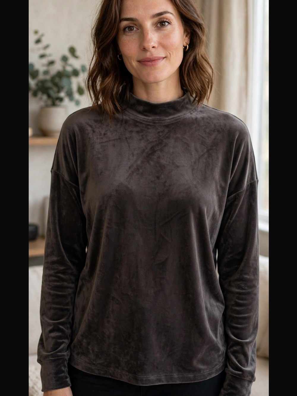 Cable & Gauge Sport gray Velvet Top